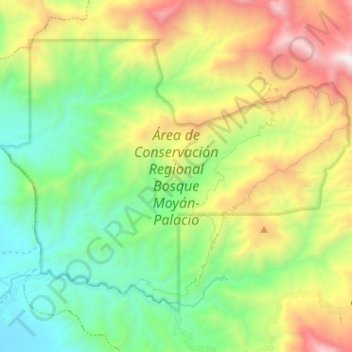 Área de Conservación Regional Bosque Moyán-Palacio topographic map, elevation, terrain