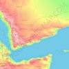 Yemen topographic map, elevation, terrain