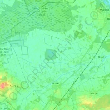 Drebber topographic map, elevation, terrain