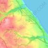 Monk Hesleden topographic map, elevation, terrain