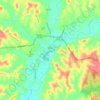 Elba topographic map, elevation, terrain
