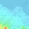Indramayu topographic map, elevation, terrain