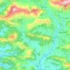 Bhanu topographic map, elevation, terrain