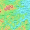 Lin'an District topographic map, elevation, terrain