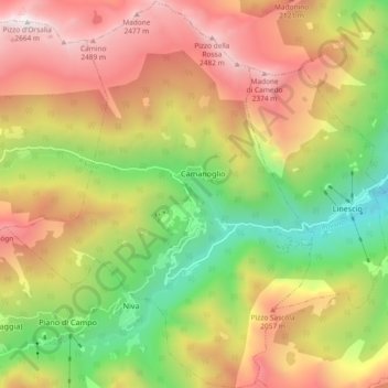 Cerentino topographic map, elevation, terrain