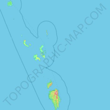 Nicobar Islands topographic map, elevation, terrain