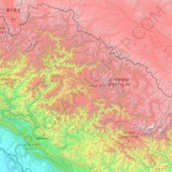 Karnali Pradesh topographic map, elevation, terrain