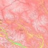 Sêrxü County topographic map, elevation, terrain