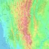 État Chin topographic map, elevation, terrain