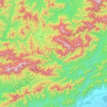 Lepa Rada topographic map, elevation, terrain