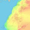 Sáhara Occidental topographic map, elevation, terrain
