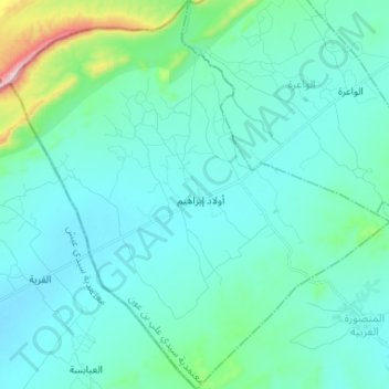 Ouled Brahim topographic map, elevation, terrain