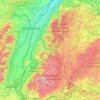 Forêt-Noire topographic map, elevation, terrain