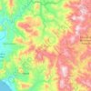 Chinicuila topographic map, elevation, terrain