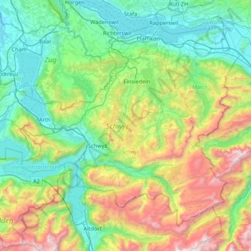 Svitto topographic map, elevation, terrain