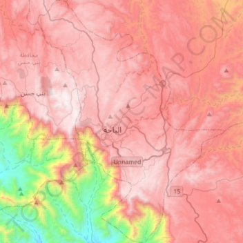 Al Bahah topographic map, elevation, terrain