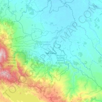 San Rafael topographic map, elevation, terrain