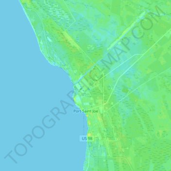 Port Saint Joe topographic map, elevation, terrain