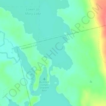 Jo-Mary Lake topographic map, elevation, terrain