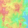 Buckland topographic map, elevation, terrain