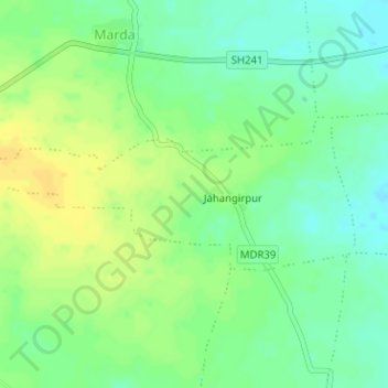 Jahangirpur topographic map, elevation, terrain