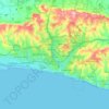 Brighton and Hove topographic map, elevation, terrain