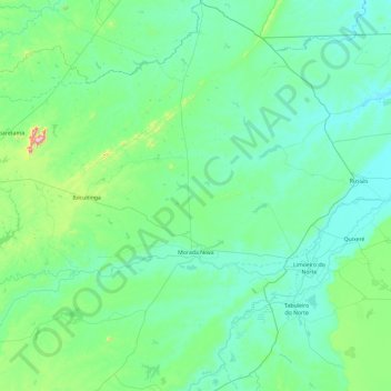 Morada Nova topographic map, elevation, terrain