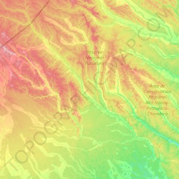 Tigre topographic map, elevation, terrain