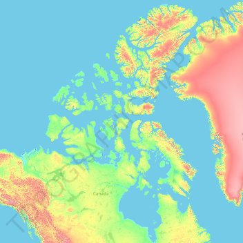 Qikiqtaaluk topographic map, elevation, terrain
