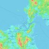 北九州市 topographic map, elevation, terrain