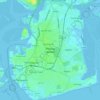 Portsea Island topographic map, elevation, terrain