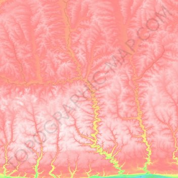 Markha River topographic map, elevation, terrain