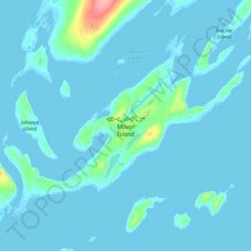 Mavor Island topographic map, elevation, terrain