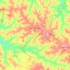 Santo Anastácio topographic map, elevation, terrain