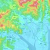 茶院乡 topographic map, elevation, terrain