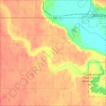 Dean Township topographic map, elevation, terrain