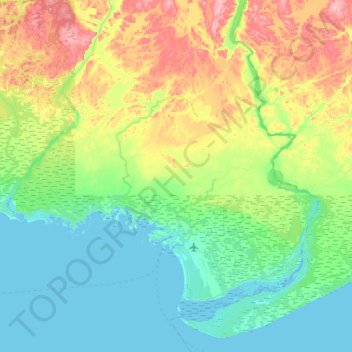 Natashquan topographic map, elevation, terrain