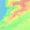 Souss-Massa topographic map, elevation, terrain