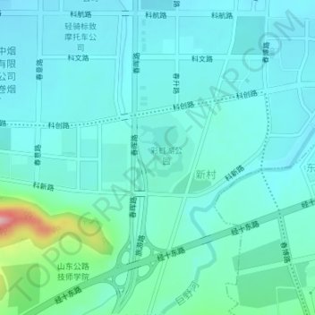 彩虹湖 topographic map, elevation, terrain