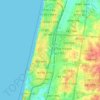 Netanya topographic map, elevation, terrain