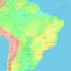 Brazil topographic map, elevation, terrain