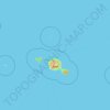 Windward Islands topographic map, elevation, terrain