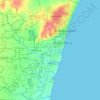Puducherry topographic map, elevation, terrain