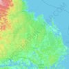 Comté d'Uppsala topographic map, elevation, terrain