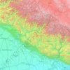 Uttarakhand topographic map, elevation, terrain