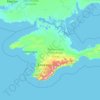 Крымский полуостров topographic map, elevation, terrain