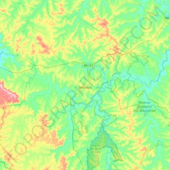 Imbituva topographic map, elevation, terrain