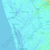 periyar river topographic map, elevation, terrain