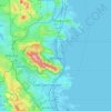 Brisbane topographic map, elevation, terrain