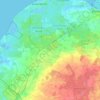 Rostocker Heide topographic map, elevation, terrain